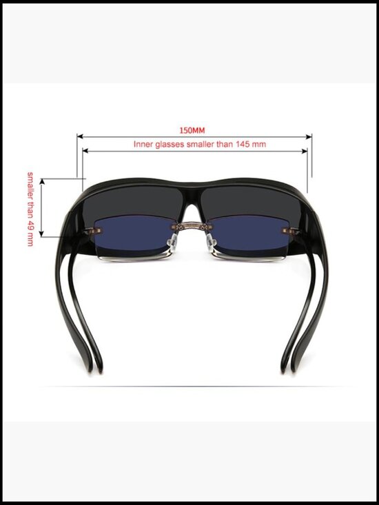 Fit Over Wraparound Sunglasses with Spring Hinge UV Protection, 2 Pack main image 5